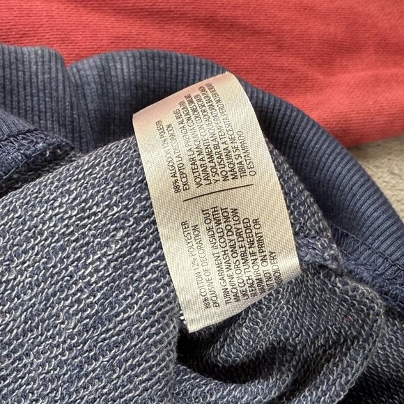US Polo Assn Sweater Boys 2XL Red Blue Crewneck Pullover Dip Dye Logo Preppy - Picture 5 of 13